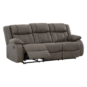 Sofa inclinable aspect cuir brun - First Base