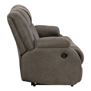 Sofa inclinable aspect cuir brun - First Base