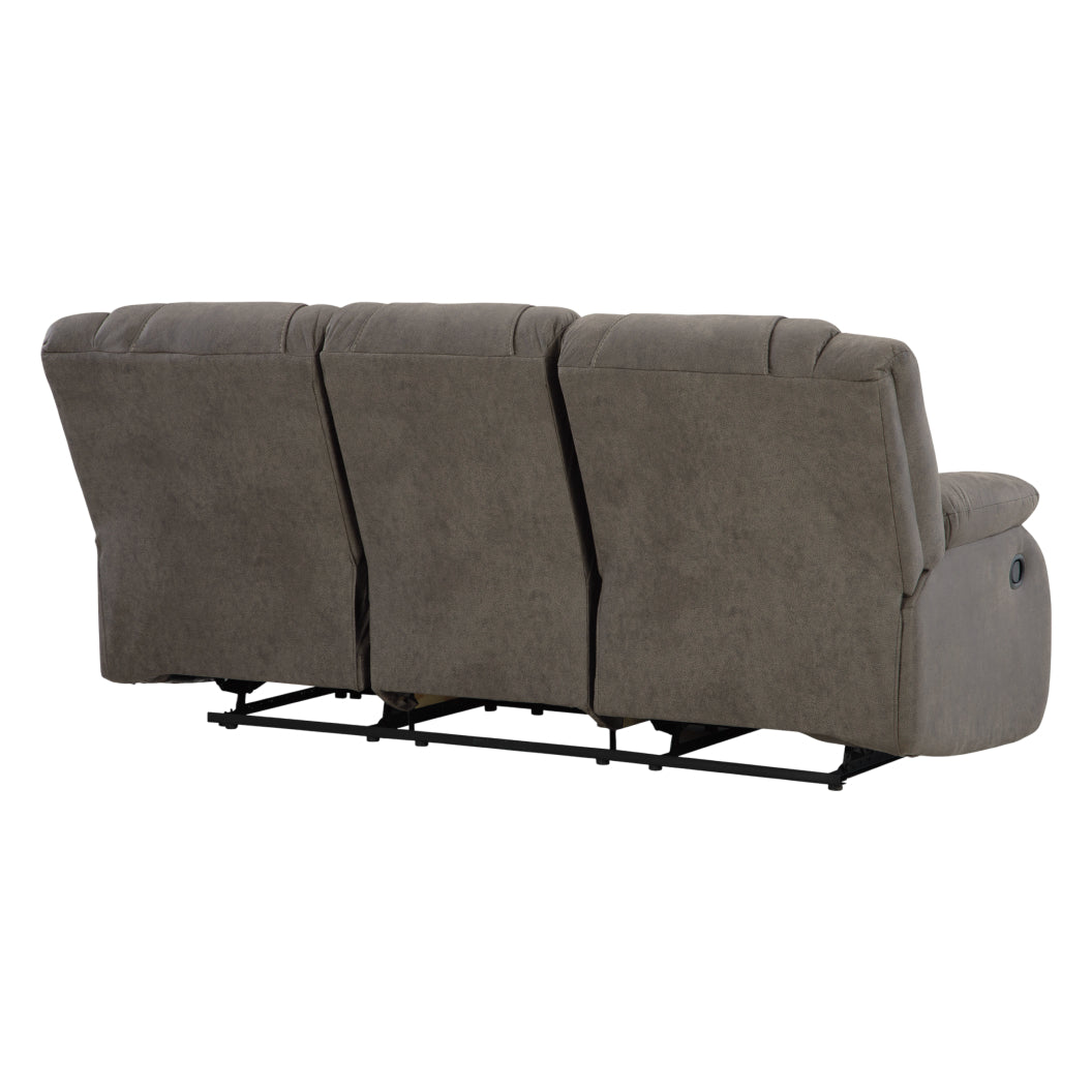 Sofa inclinable aspect cuir brun - First Base