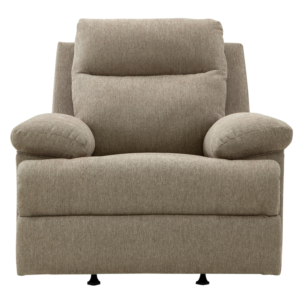 Fauteuil berçant et inclinable en tissu taupe - Side-Swipe