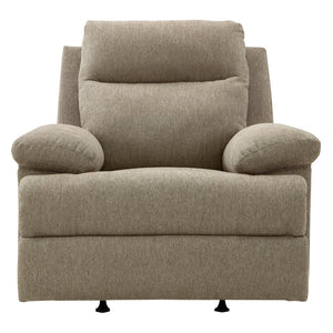 Fauteuil berçant et inclinable en tissu taupe - Side-Swipe