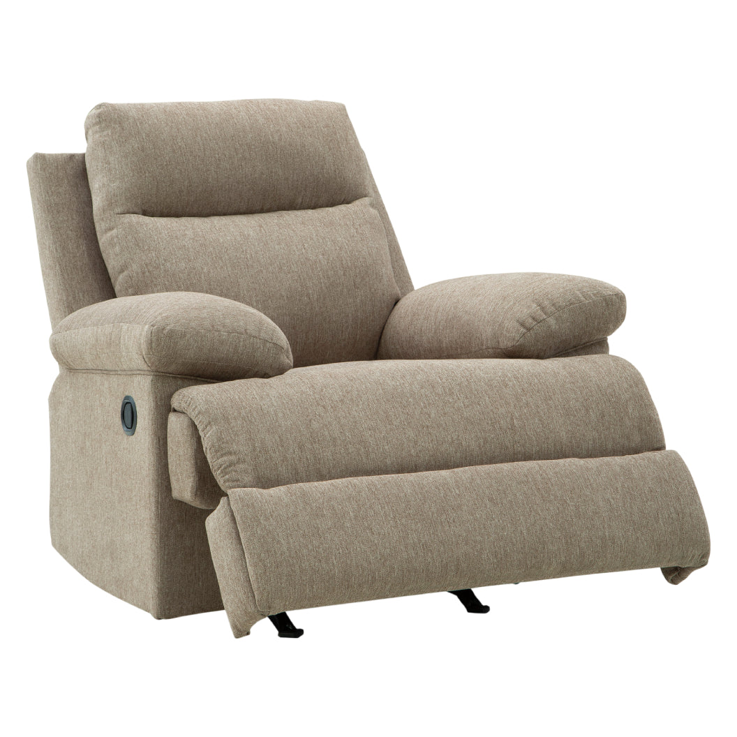 Fauteuil berçant et inclinable en tissu taupe - Side-Swipe
