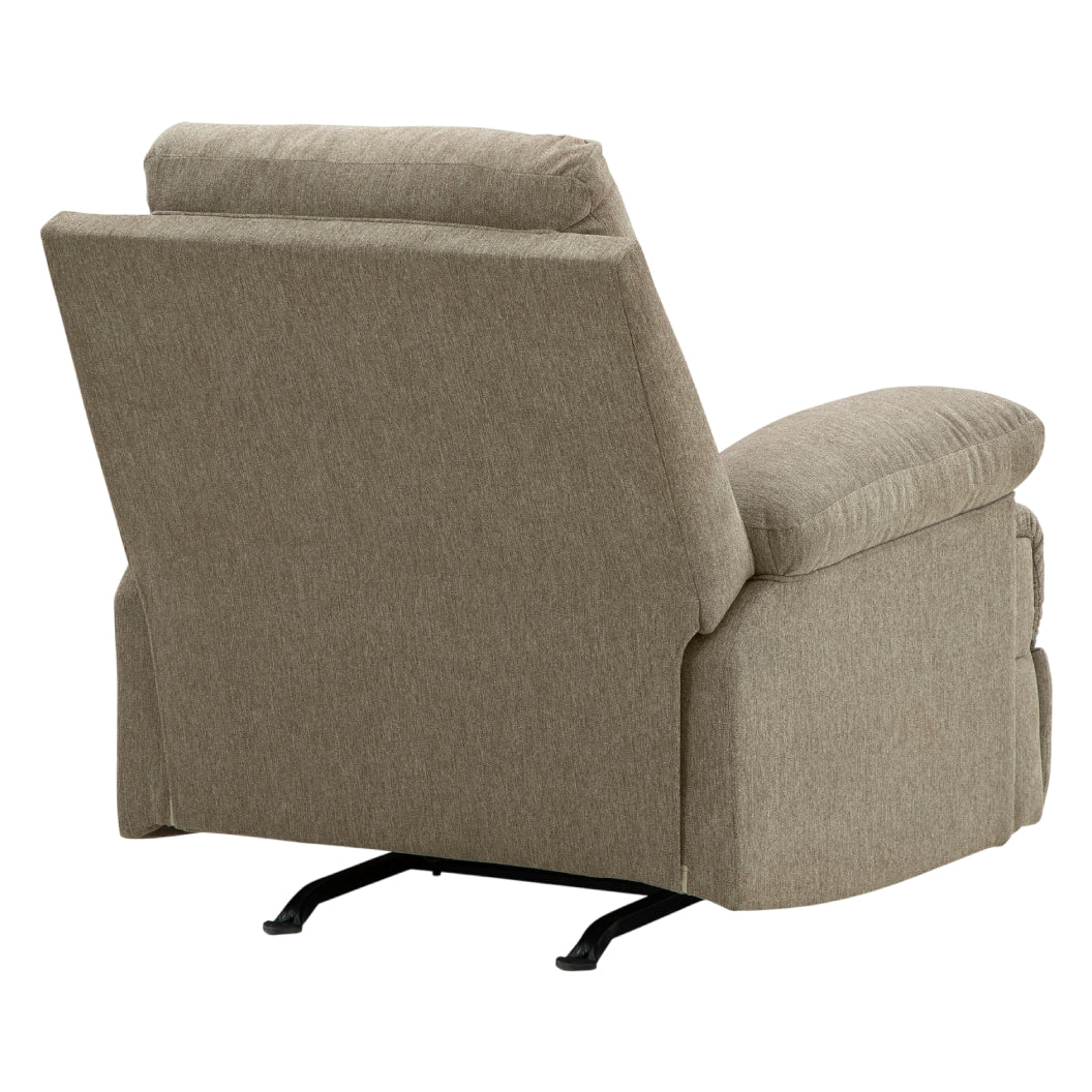 Fauteuil berçant et inclinable en tissu taupe - Side-Swipe