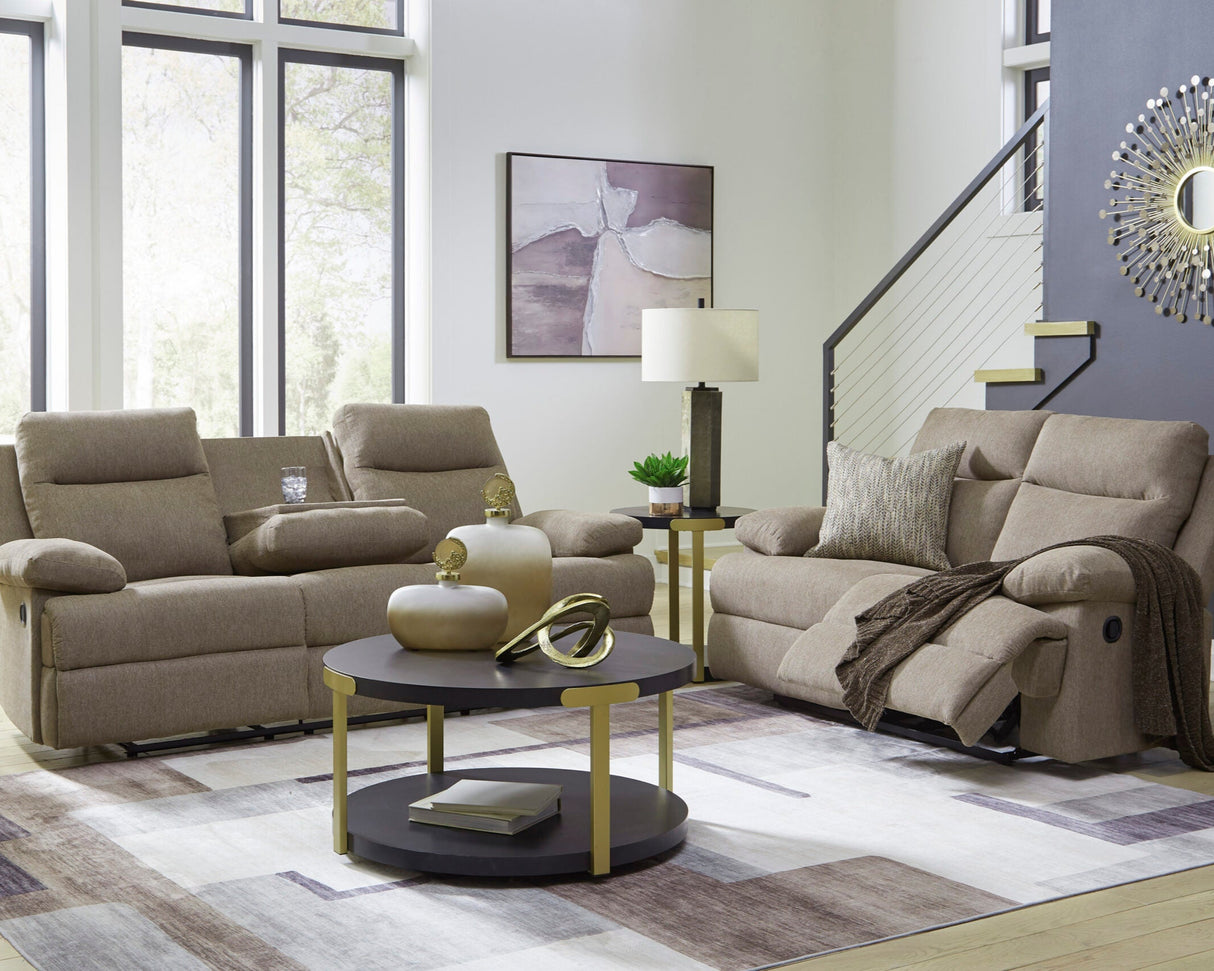 Causeuse inclinable en tissu taupe - Side-Swipe