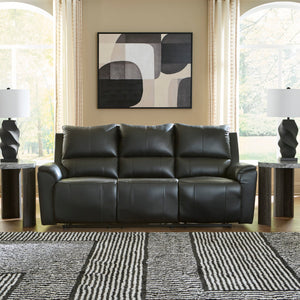 Sofa inclinable aspect cuir noir - Glossmore
