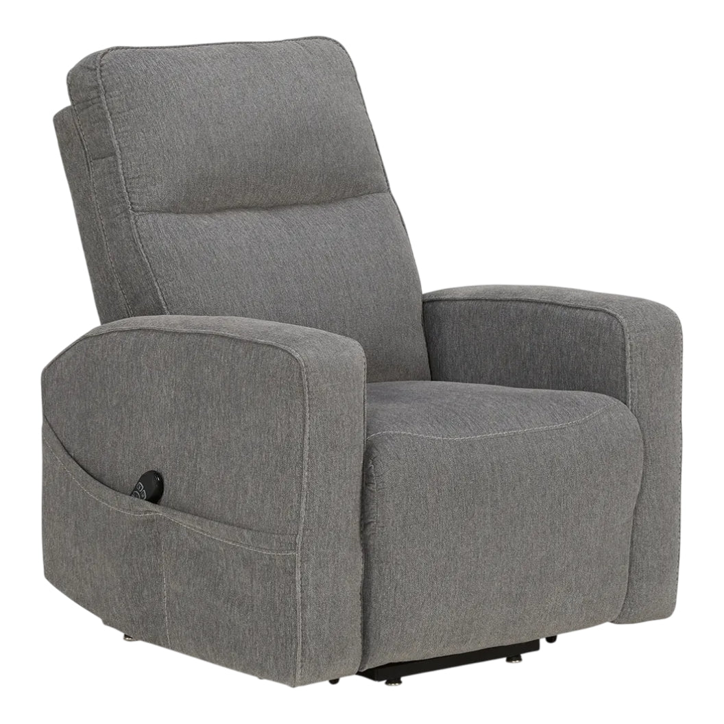 Fauteuil lève-personne motorisé chauffant et massant en tissu gris - Starganza