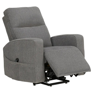 Fauteuil lève-personne motorisé chauffant et massant en tissu gris - Starganza