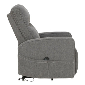 Fauteuil lève-personne motorisé chauffant et massant en tissu gris - Starganza