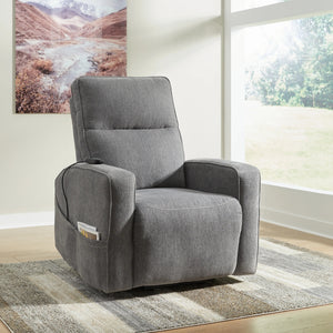 Fauteuil lève-personne motorisé chauffant et massant en tissu gris - Starganza