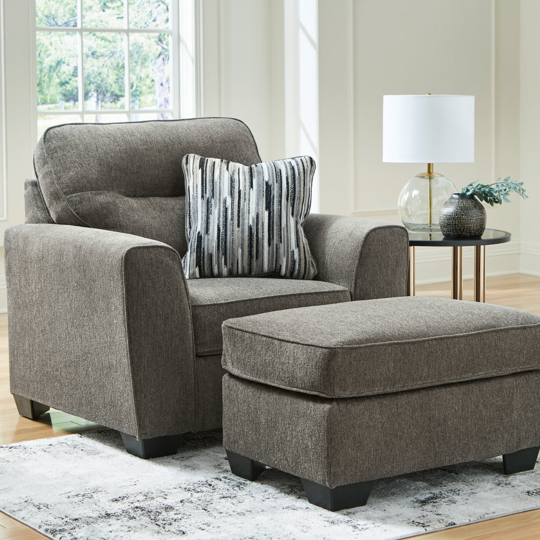 Fauteuil surdimensionné en tissu avec coussin - Olten