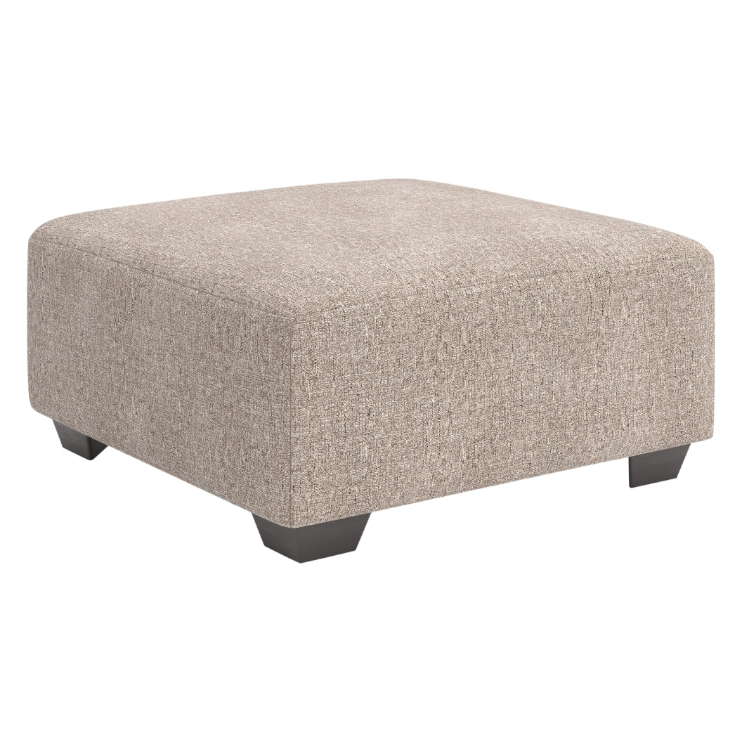 Ottoman surdimensionné en tissu beige - Clarington