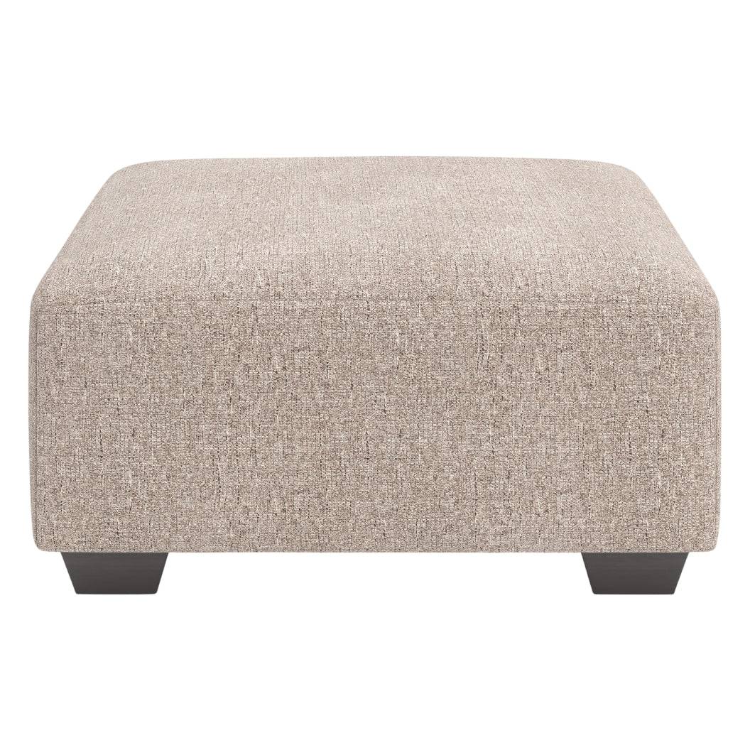 Ottoman surdimensionné en tissu beige - Clarington