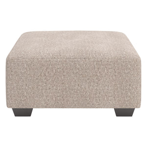 Ottoman surdimensionné en tissu beige - Clarington