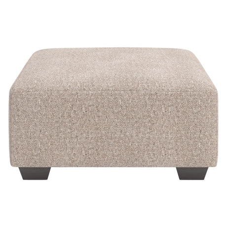 Ottoman surdimensionné en tissu beige - Clarington