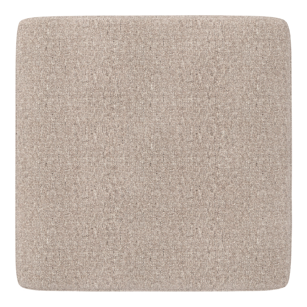 Ottoman surdimensionné en tissu beige - Clarington