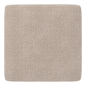 Ottoman surdimensionné en tissu beige - Clarington