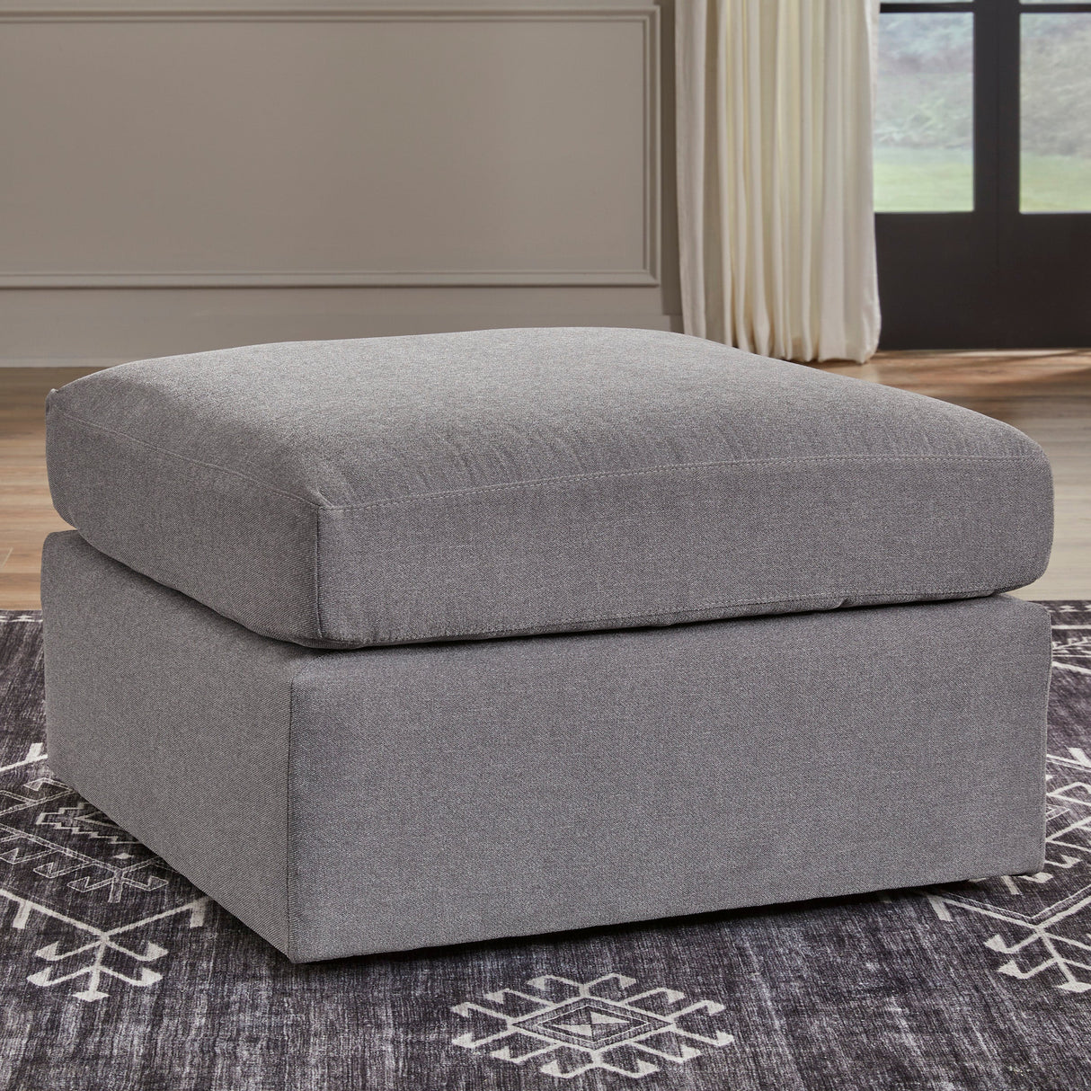 Ottoman surdimensionné en tissu - Modmax