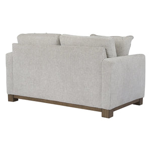 Causeuse en tissu gris pâle avec coussins - MarinaMae
