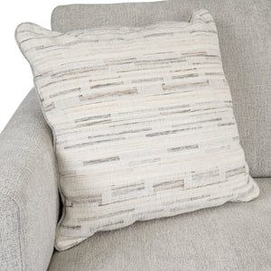 Causeuse en tissu gris pâle avec coussins - MarinaMae