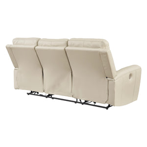 Sofa motorisé en cuir beige - Dahlmoore