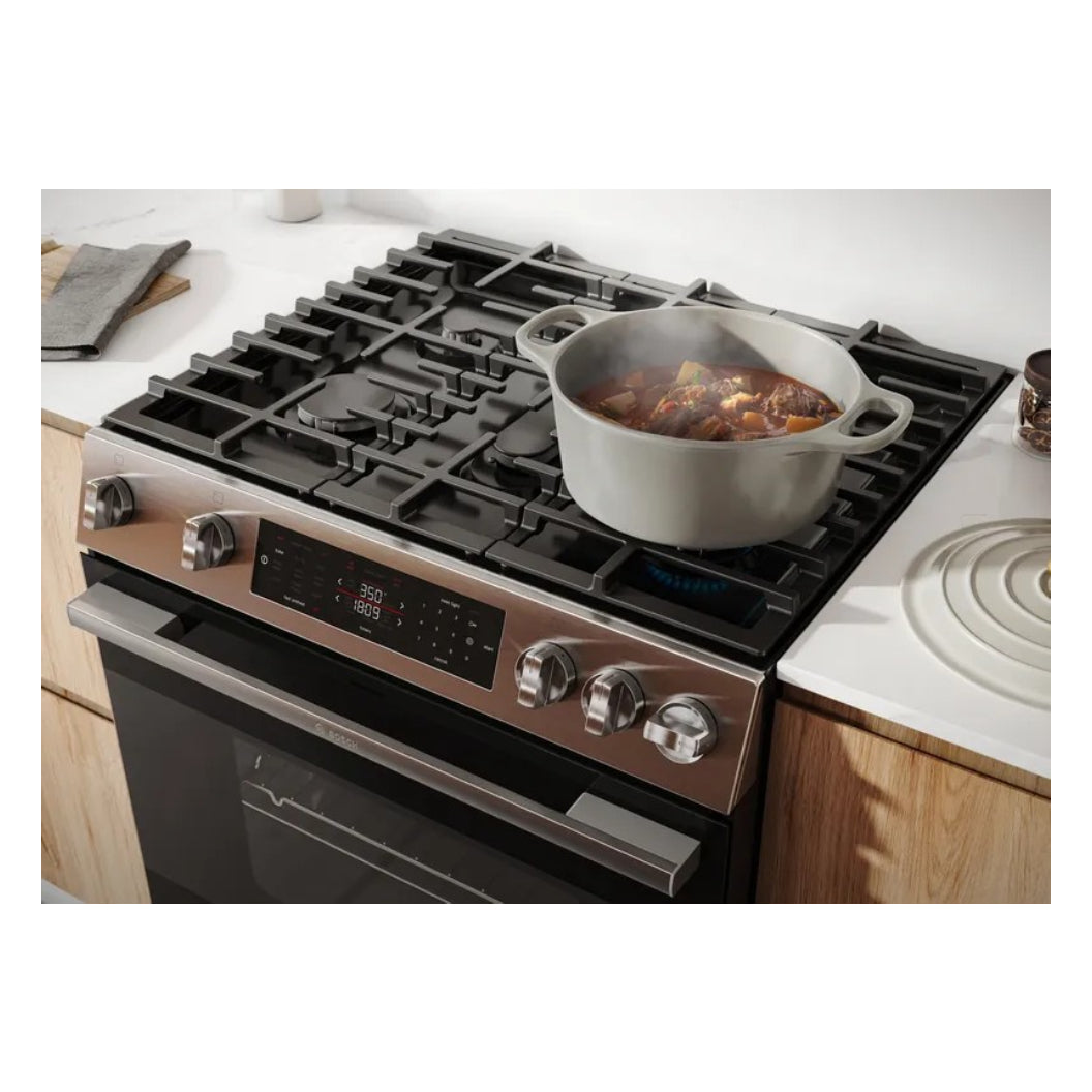 Cuisinière au gaz 30 po, 5,8 pi³ Inox - Série 100 - Air Fry & pré-chauffage rapide