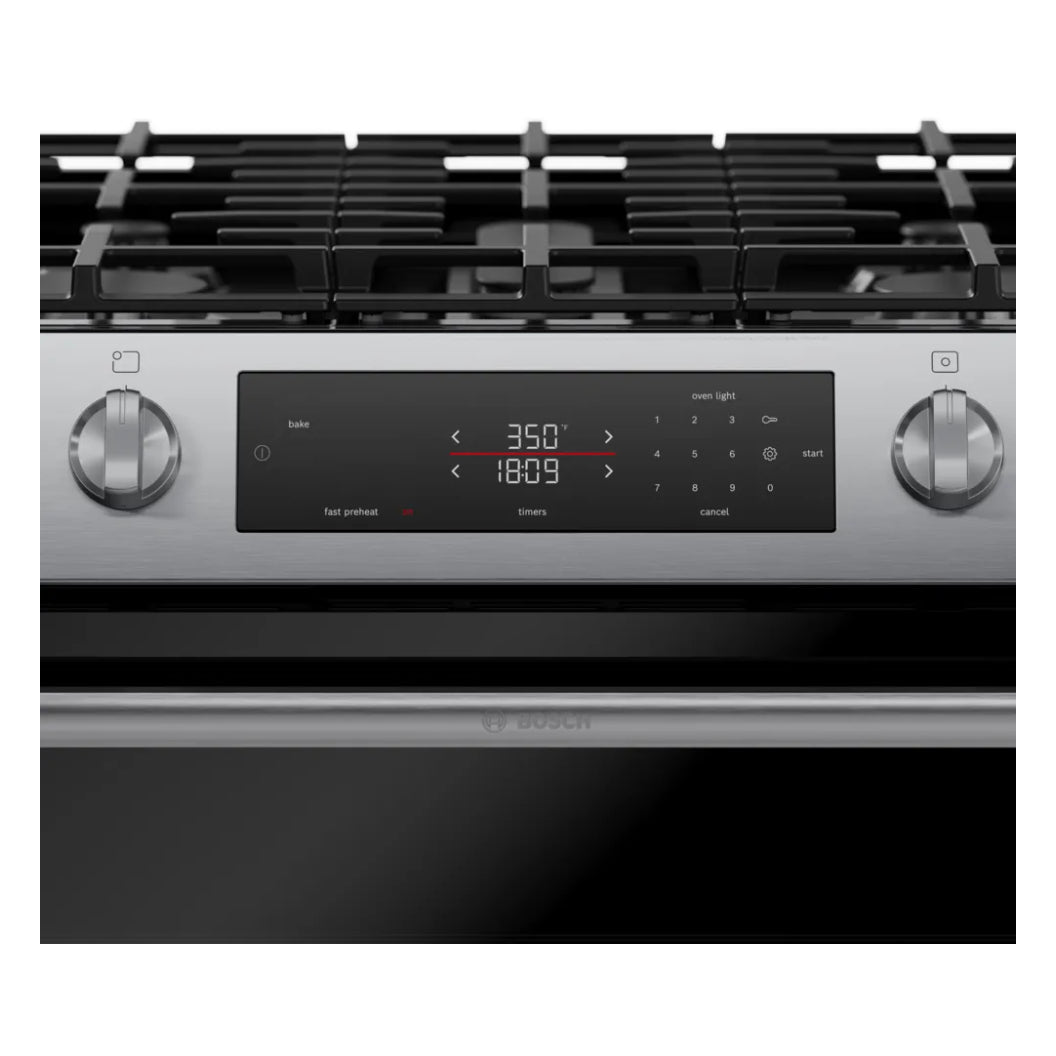 Cuisinière au gaz 30 po, 5,8 pi³ Inox - Série 100 - Air Fry & pré-chauffage rapide