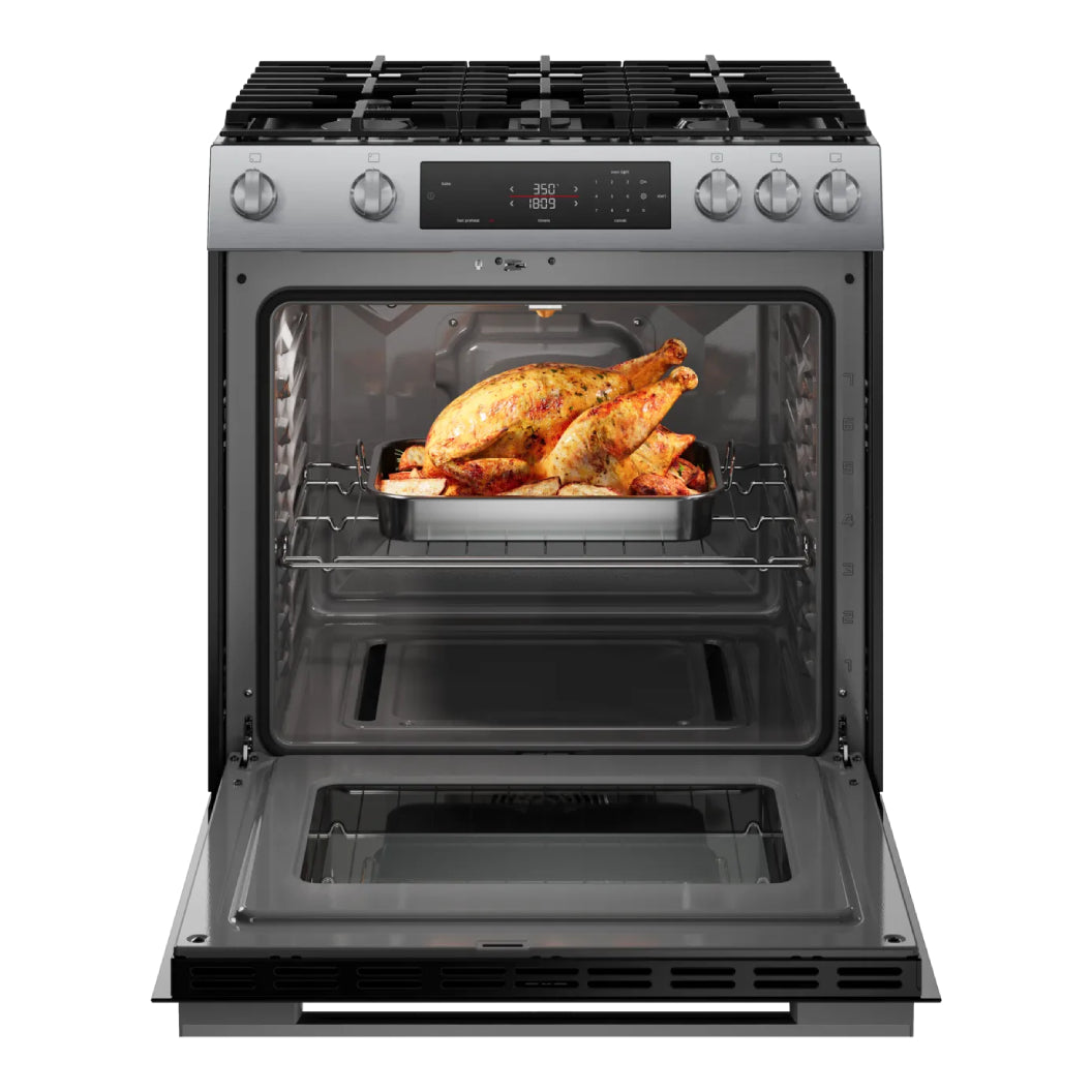 Cuisinière au gaz 30 po, 5,8 pi³ Inox - Série 100 - Air Fry & pré-chauffage rapide