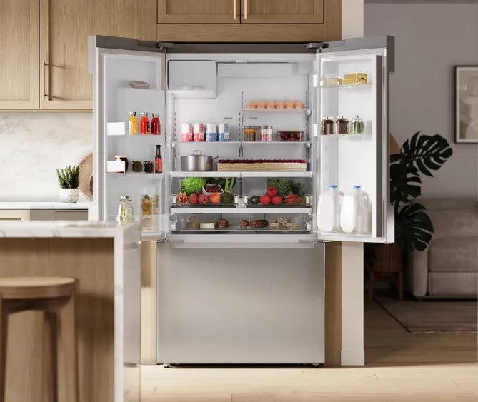 Réfrigérateur à porte française 36 po, 21,6 pi³, 3 portes Inox - Série 100 avec Wi-Fi et distributeur d'eau