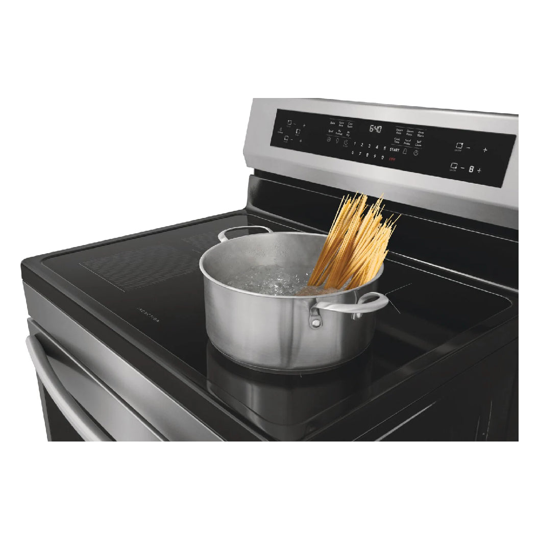 Cuisinière à induction 30 po, 5,3 pi³ Inox - Gallery avec Air Fry & préchauffage rapide