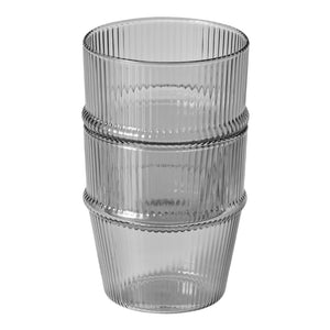 Ensemble de 2 verres noir fumé
