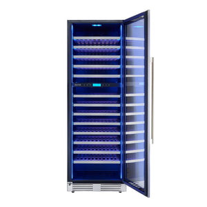 Cellier à vin 24 po, 162 bouteilles Inox - 2 zones