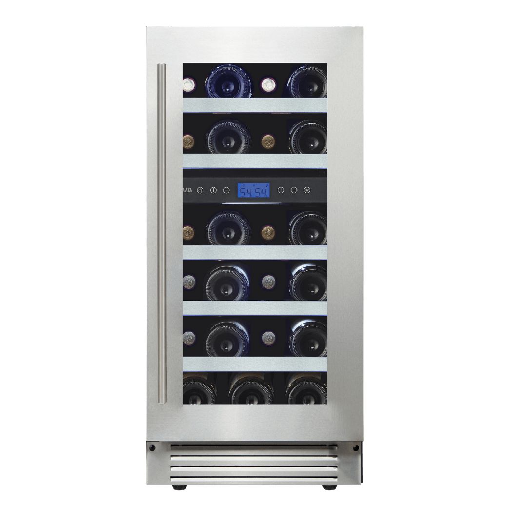 Cellier à vin 15 po, 23 bouteilles Inox - 2 zones