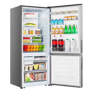 Réfrigérateur à congélateur inférieur 28 po, 14,8 pi³ Inox