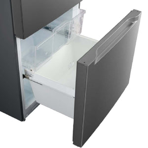 Réfrigérateur porte française 30 po, 18,4 pi³  Inox, 3 portes