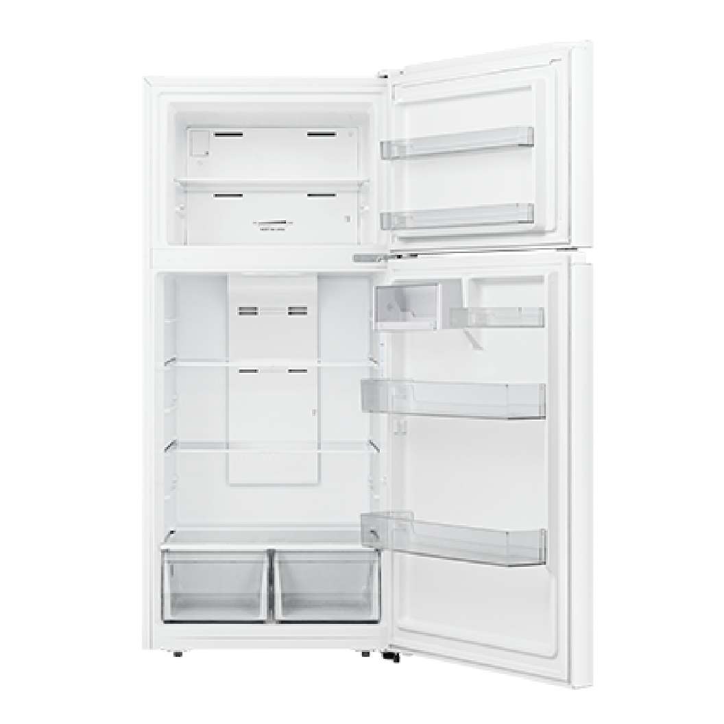 Réfrigérateur à congélateur supérieur 30 po, 18 pi³ Blanc