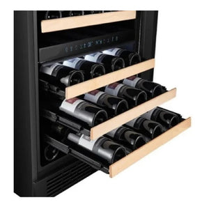Cellier à vin 24 po, 46 bouteilles Inox - 2 zones