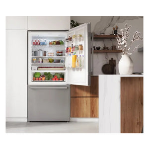 Réfrigérateur encastrable à congélateur inférieur 33 po, 17,2 pi³ Inox - Série 100 avec machine à glaçons