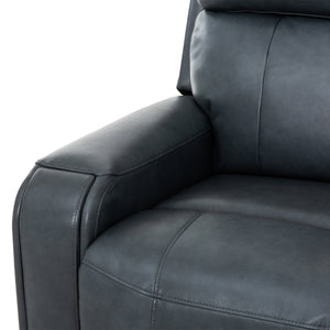 Sofa motorisé en cuir bleu - Cavron