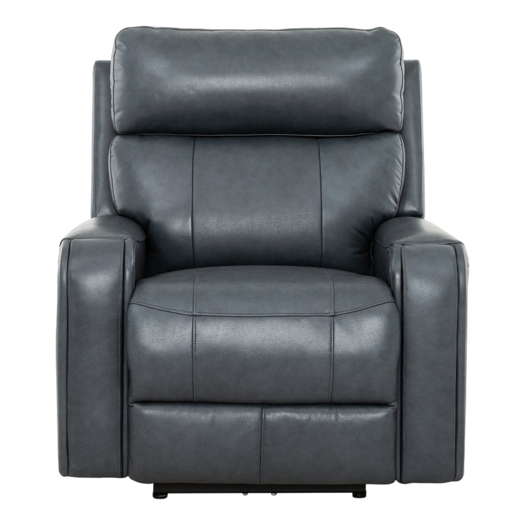 Fauteuil motorisé en cuir bleu - Cavron