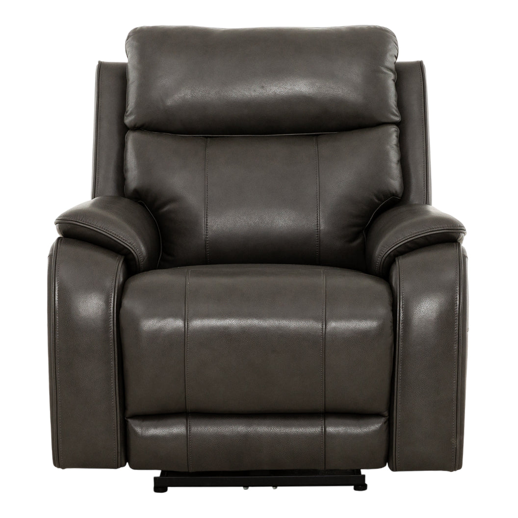 Fauteuil motorisé en cuir gris anthracite - Brindle