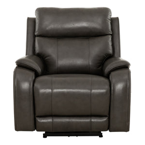 Fauteuil motorisé en cuir gris anthracite - Brindle