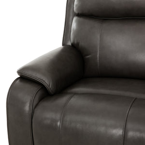 Fauteuil motorisé en cuir gris anthracite - Brindle