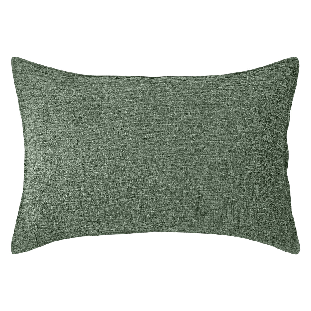 Cache-oreiller en velours de polyester vert - Barbara