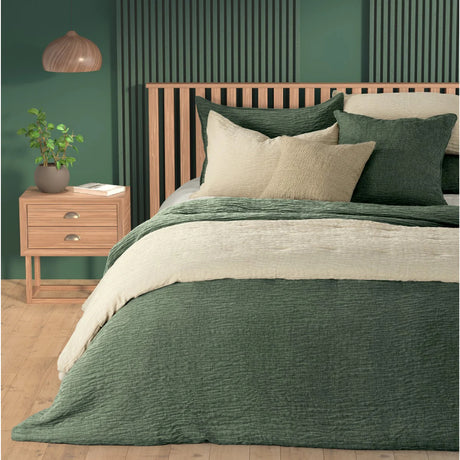 Cache-oreiller en velours de polyester vert - Barbara