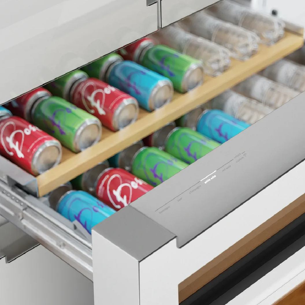 Réfrigérateur multi-portes, 36 po, 21 pi³ Blanc - Série 800 avec tiroir à vin