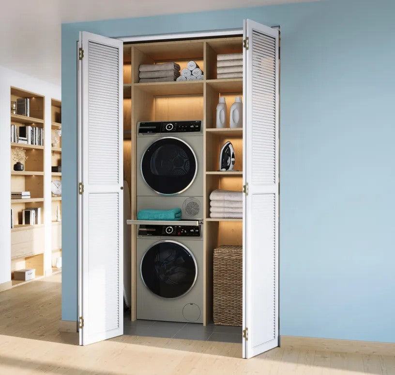 Ensemble de buanderie compact à chargement frontal 2,4 pi³/ 4 pi³ Acier perlé- Série 800