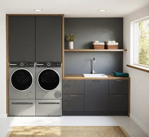 Ensemble de buanderie compact à chargement frontal 2,4 pi³/ 4 pi³ Acier perlé- Série 800