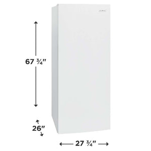 Congélateur vertical convertible 28 po, 16 pi³ Blanc - Prêt pour le garage