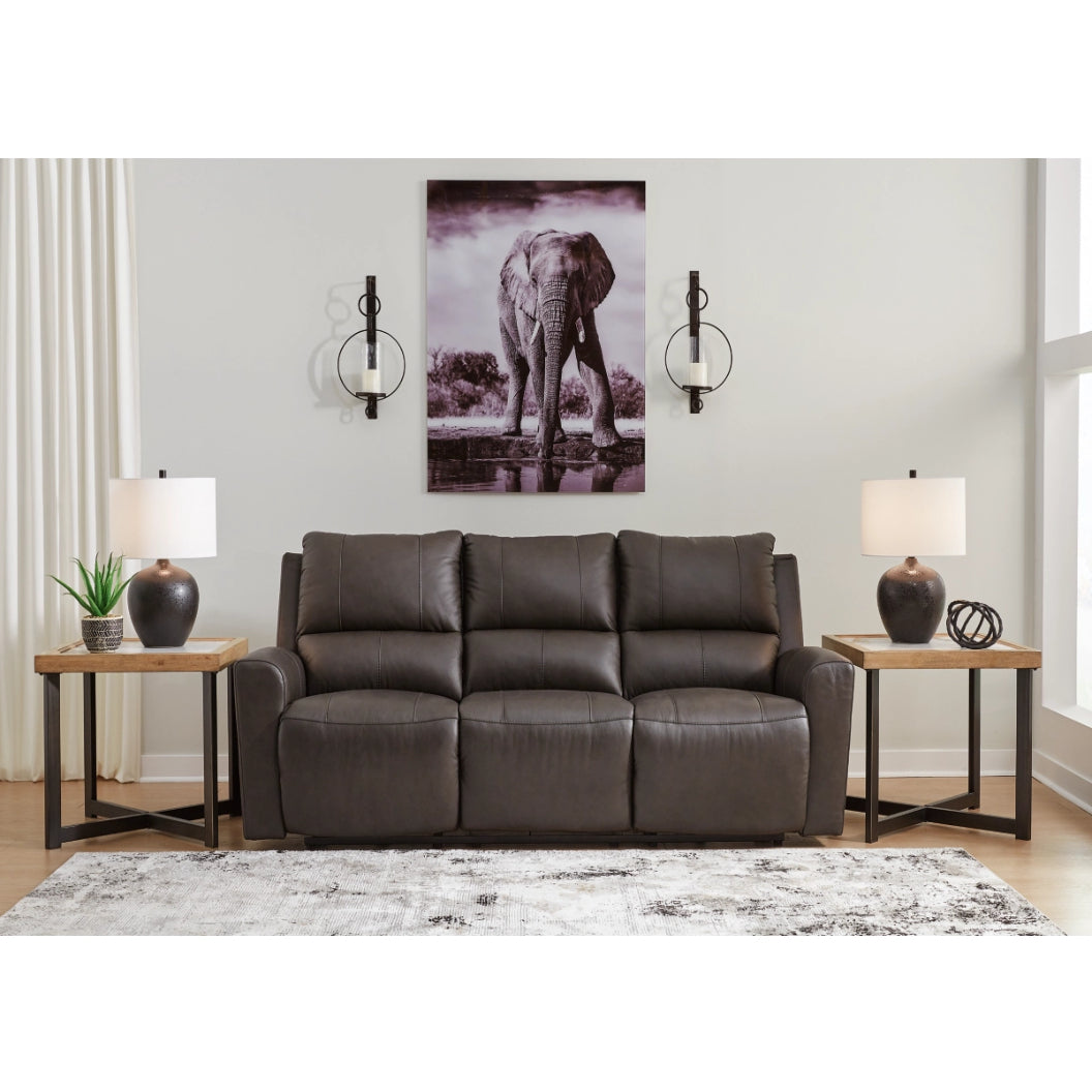Sofa motorisé en cuir gris foncé - Boxmere