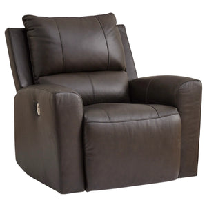Fauteuil berçant et motorisé en cuir gris foncé - Boxmere